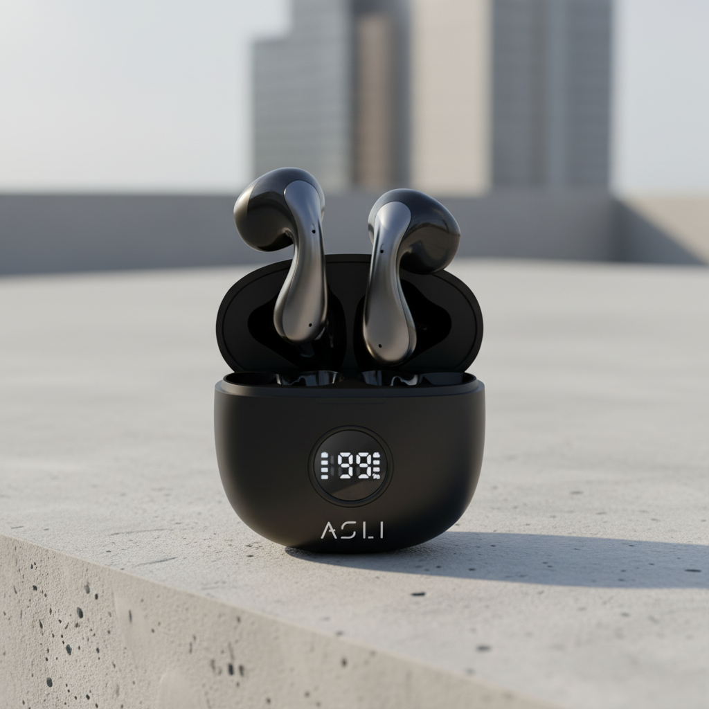 Asli Global EchoPods Pro TWS Bluetooth Earbuds with Touch Control IPX4 | Black