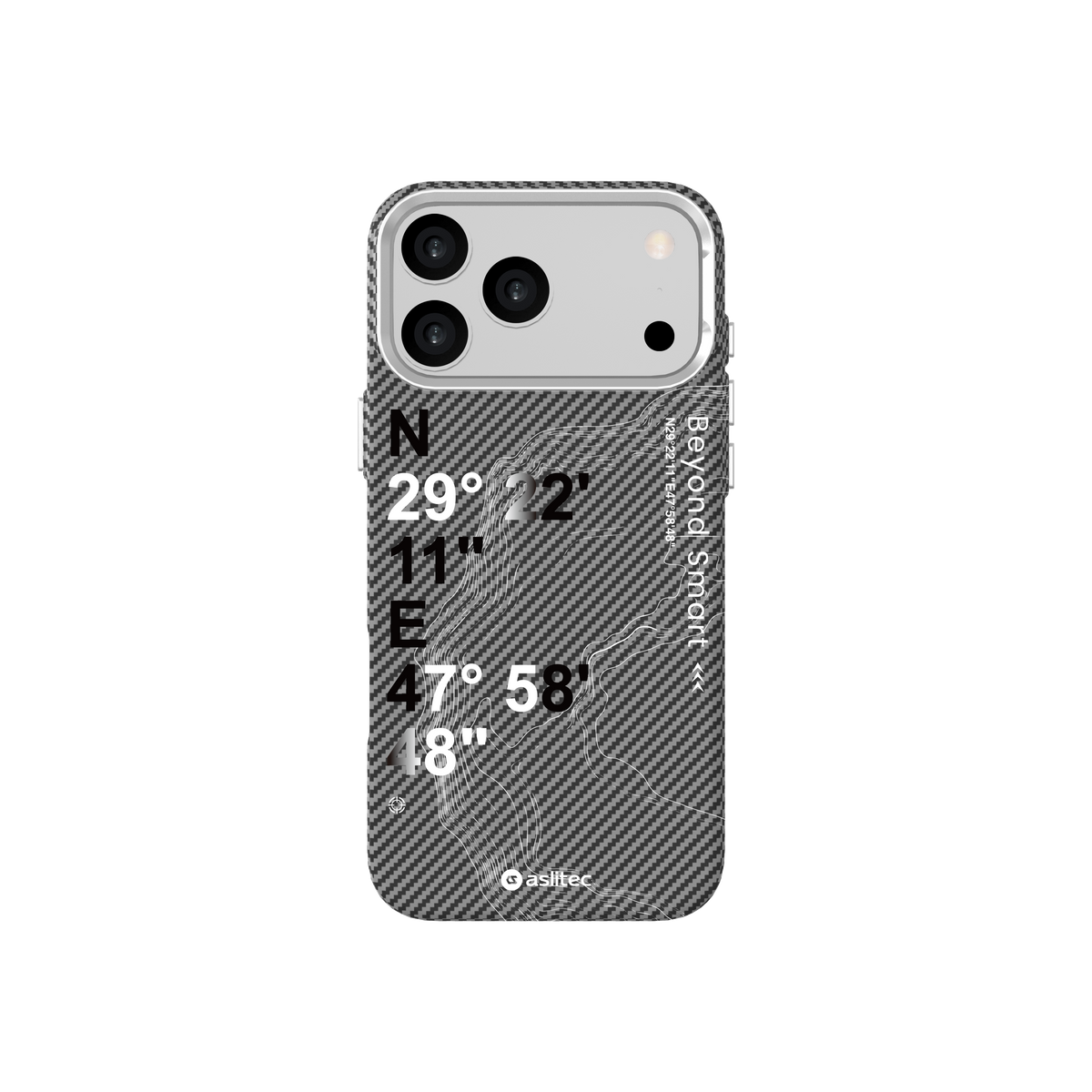 aslitec Geomag Armor Metal Accents Magsafe Case Wit Coordinates Design Case For iPhone 18 Pro