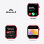 ساعة Apple Watch Series 7 (GPS + Cellular) مقاس 45 مم – هيكل ألومنيوم أحمر RED مع سوار رياضي RED