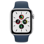 Apple Watch SE GPS + Cellular, 44mm Silver Aluminium Case with Abyss Blue Sport Band - Regular