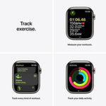 ساعة Apple Watch Series 7 (GPS + Cellular) مقاس 41 مم – هيكل ستانلس ستيل جرافيت مع سوار ميلانيز جرافيت