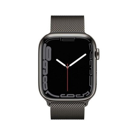 Apple Watch Series 7 GPS + Cellular, 41mm Graphite Stainless Steel Case with Graphite Milanese Loop