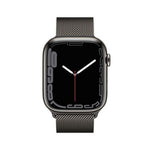 ساعة Apple Watch Series 7 (GPS + Cellular) مقاس 41 مم – هيكل ستانلس ستيل جرافيت مع سوار ميلانيز جرافيت