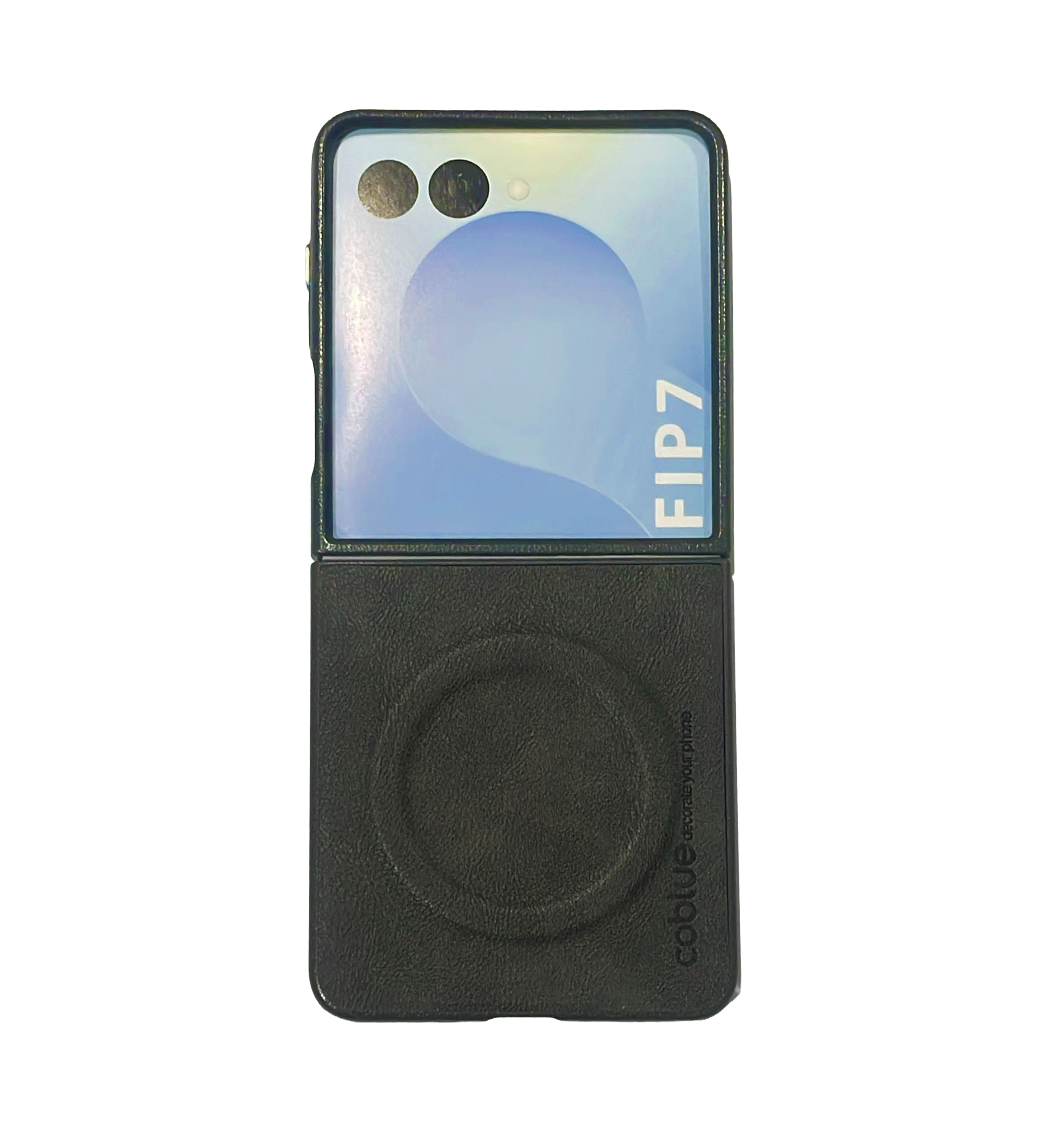 Coblue Premium Leather Magnetic Case – Samsung Galaxy Z Flip 7 | Gray
