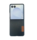 Coblue Leather Grain Drop-Proof Case for Samsung Galaxy Z Flip 7 | Carbon Black