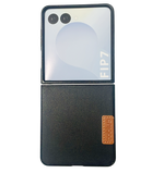 Coblue Leather Grain Drop-Proof Case for Samsung Galaxy Z Flip 7 | Black