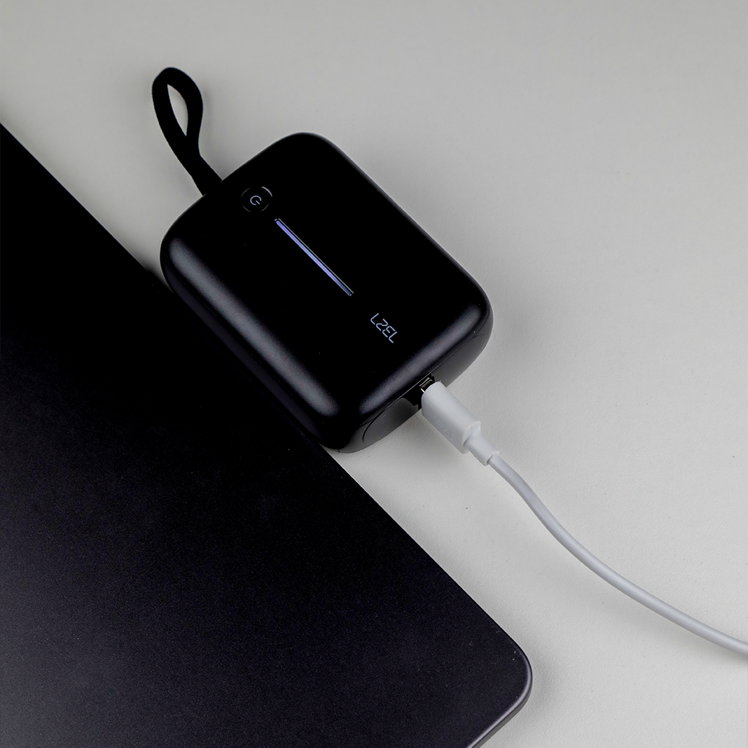 LZEL PrimeBrio Neo 10K Mini Power Bank 22.5W – 10000mAh, Detachable Type-C Cable
