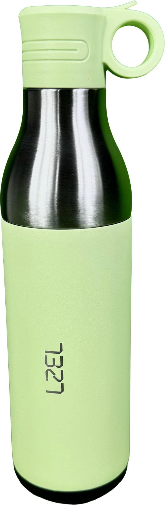 LZEL Natura Elva Vacuum Bottle Dual 400 mL + 400 mL | Green Aluminum