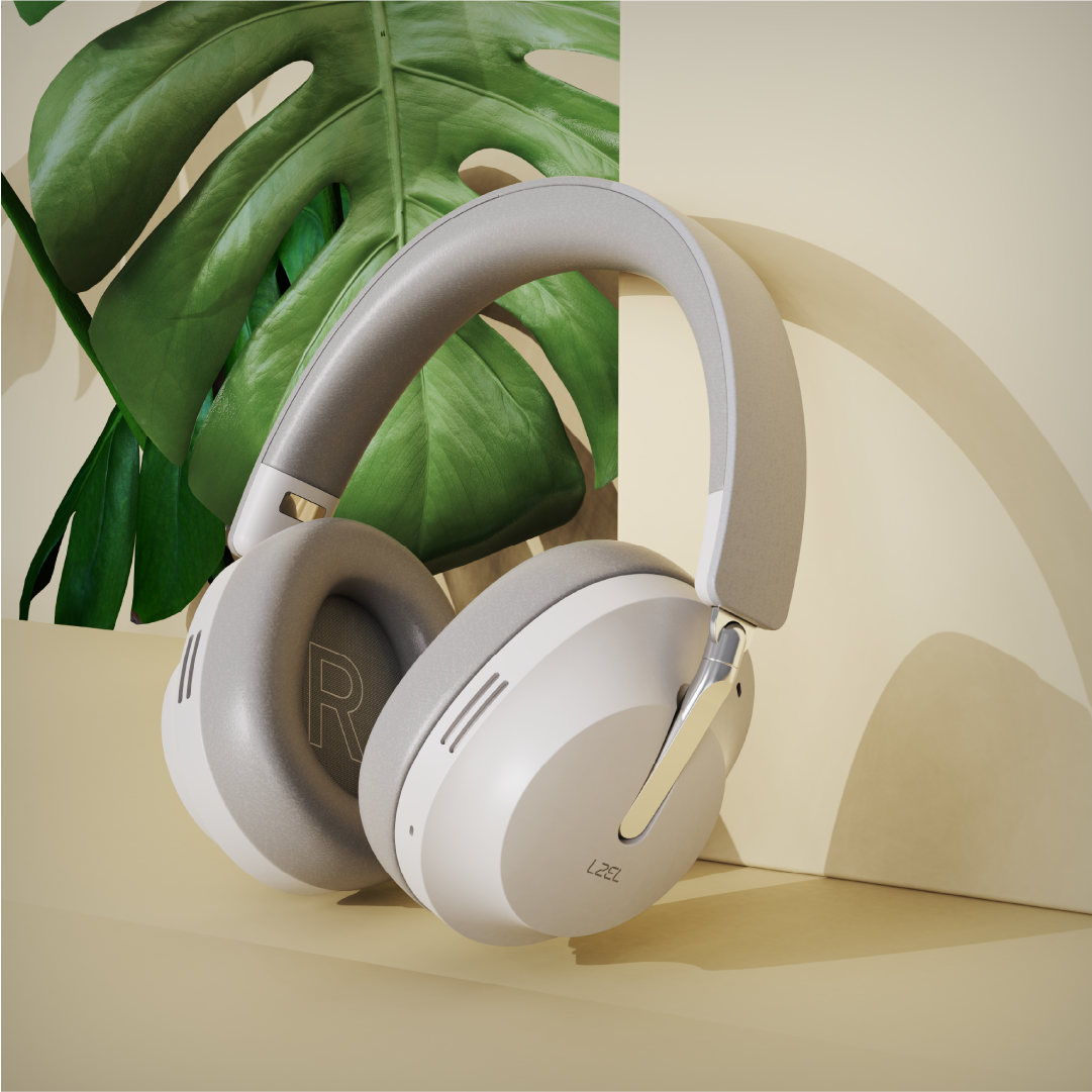 LZEL Sonicflow Series High-Fidelity Wireless Stereo Headphones | White