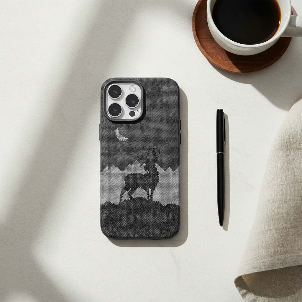 كڤر حماية MagCarbon Deer من LZEL لجهاز iPhone 16 Pro Max | غزال أسود