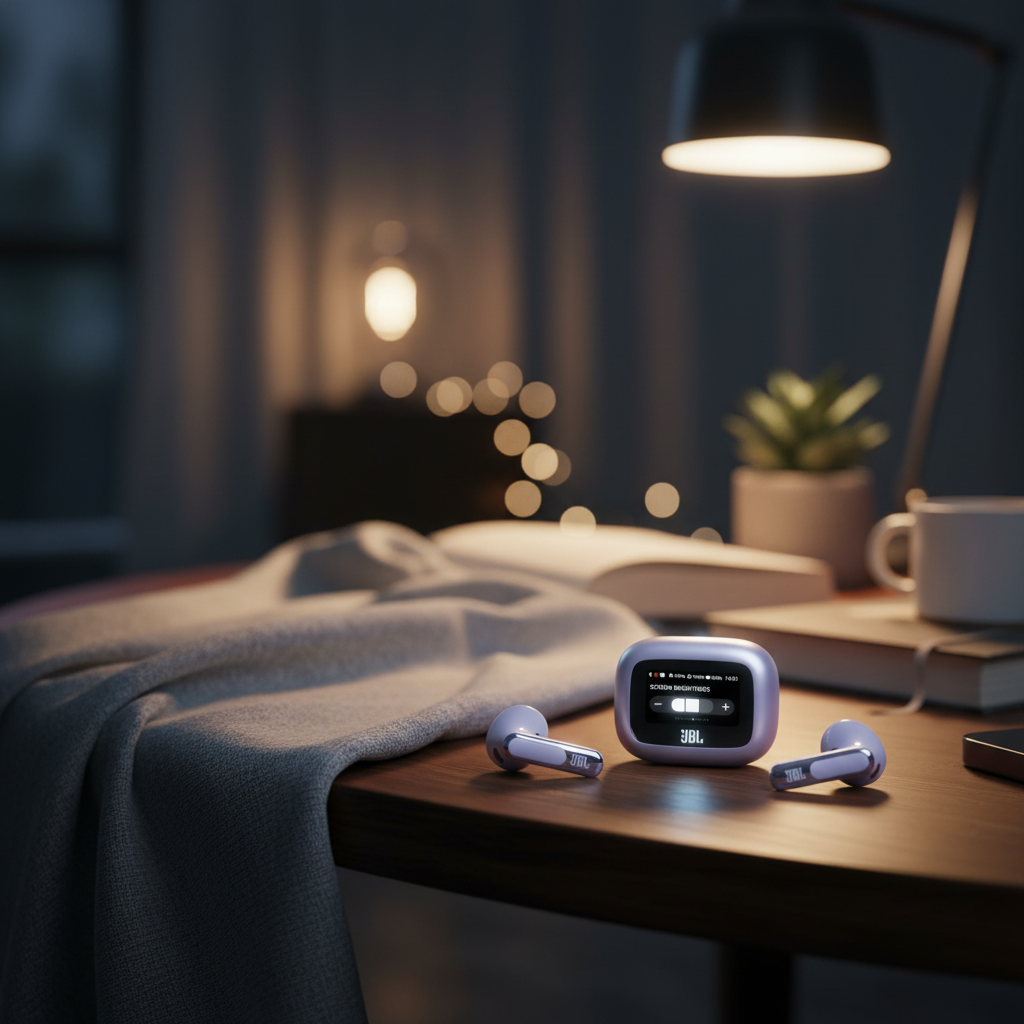 JBL Live Flex 3 True Wireless Earbuds With Display | Purple