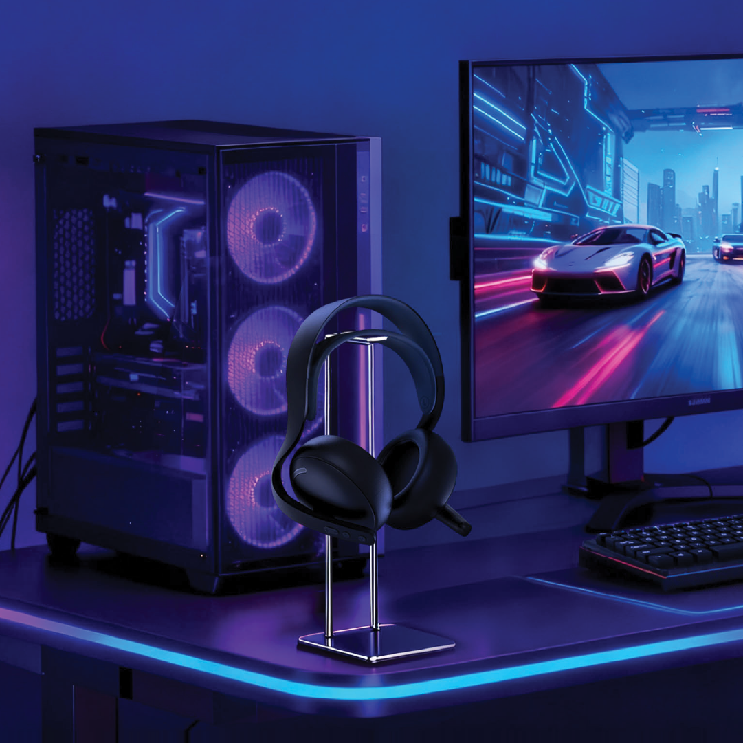 Asli Global Wavetune Series High-Performance 2.4G Wireless Tri-Mode Gaming Headset | Black