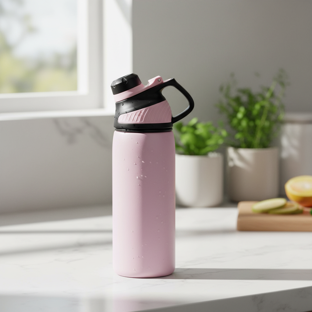 Asli Global 600ml Stainless Steel Metal Canteen for Travel Water Bottle | Pink