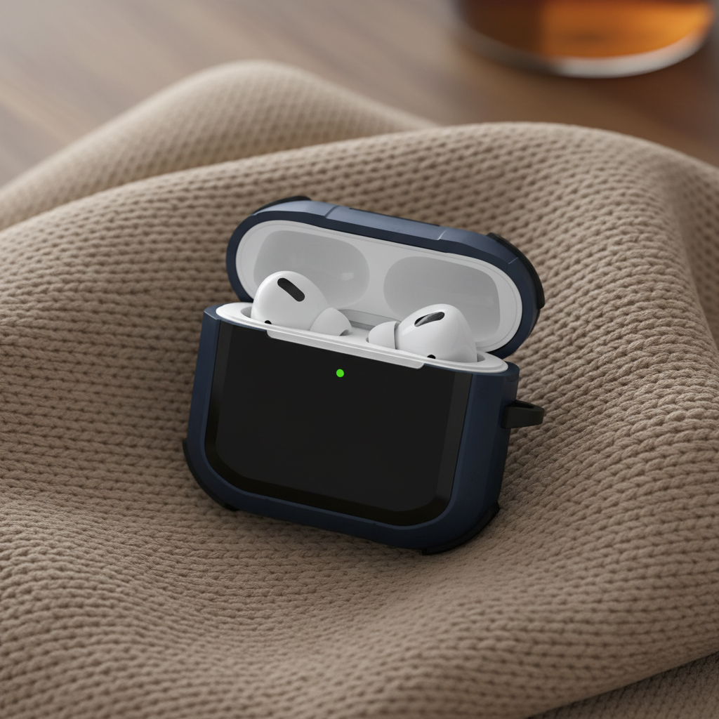 كڤر حماية Aurum Guard Max AirPods 4 من ليزل | ازرق / أسود