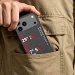 aslitec Geomag Coordinate Sophisticared Leather Magsafe Case With Coordinate Design Case For iPhone 18 Pro