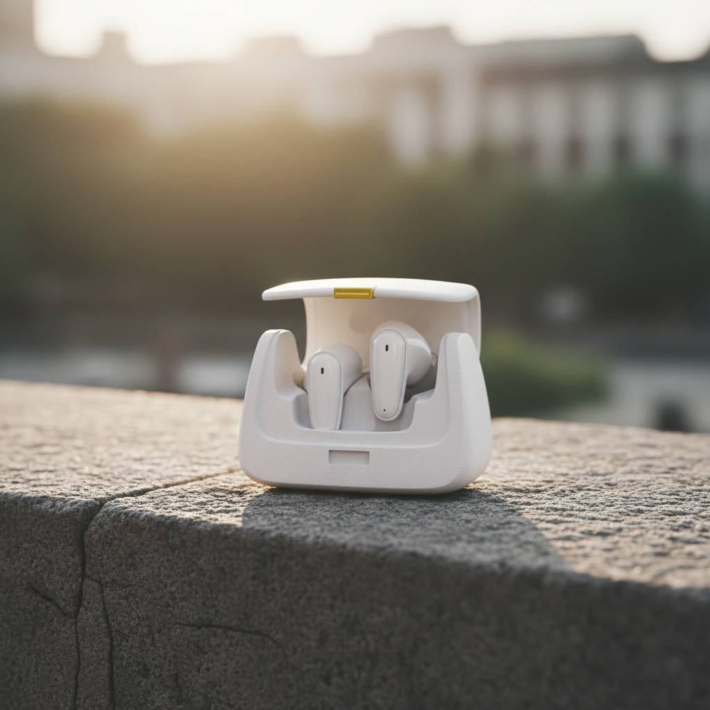 Asli Global Audiobag Echo Unique Handbag Styling TWS Bluetooth Earbuds |White