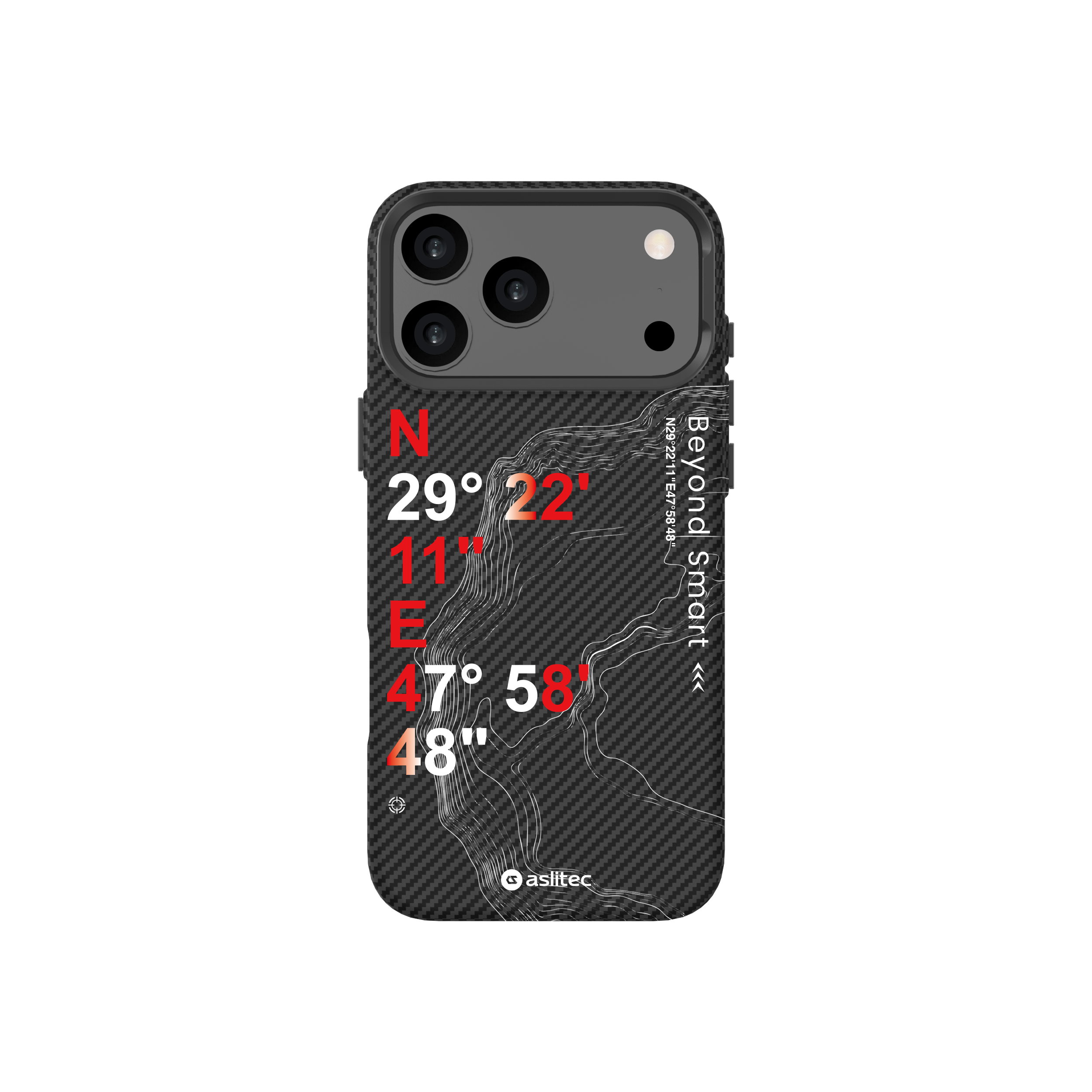 aslitec Geomag Armor Metal Accents Magsafe Case Wit Coordinates Design Case For iPhone 18 Pro