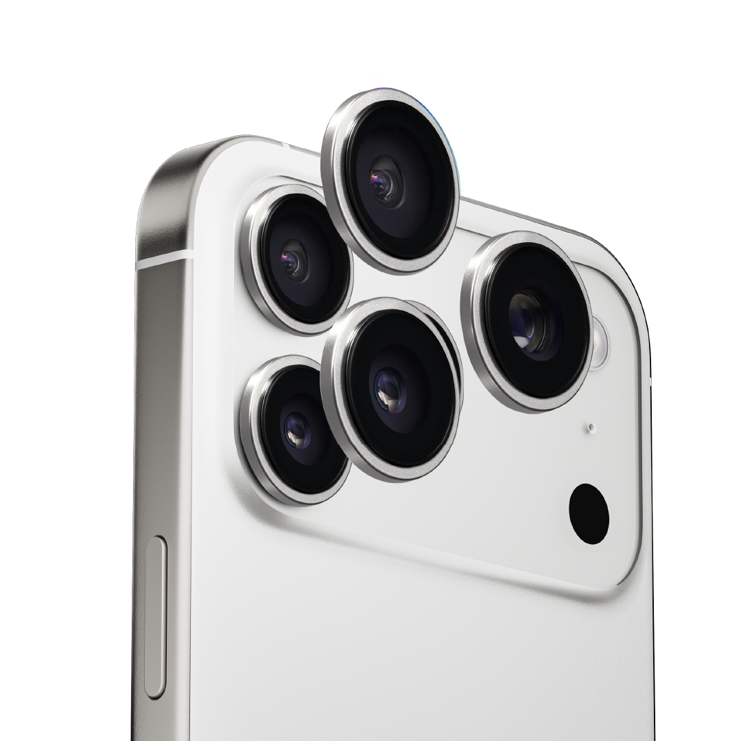 حماية كاميرا Anank 10X مقوى بوضوح 99% AR لهواتف iPhone 17 Pro / 17 Pro Max | فضي