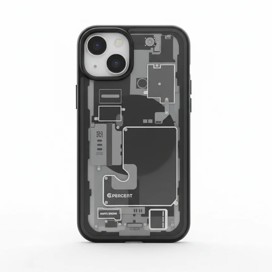 كڤر حماية 90 Percent Ultra Hybrid Zero One MagSafe لهاتف iPhone 13 | أسود