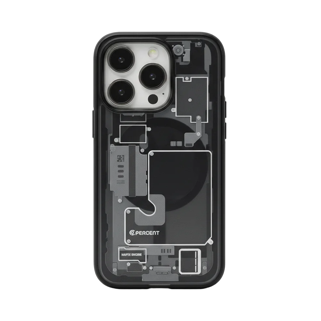 كڤر حماية 90 Percent Ultra Hybrid Zero One MagSafe لهاتف iPhone 14 Pro | أسود