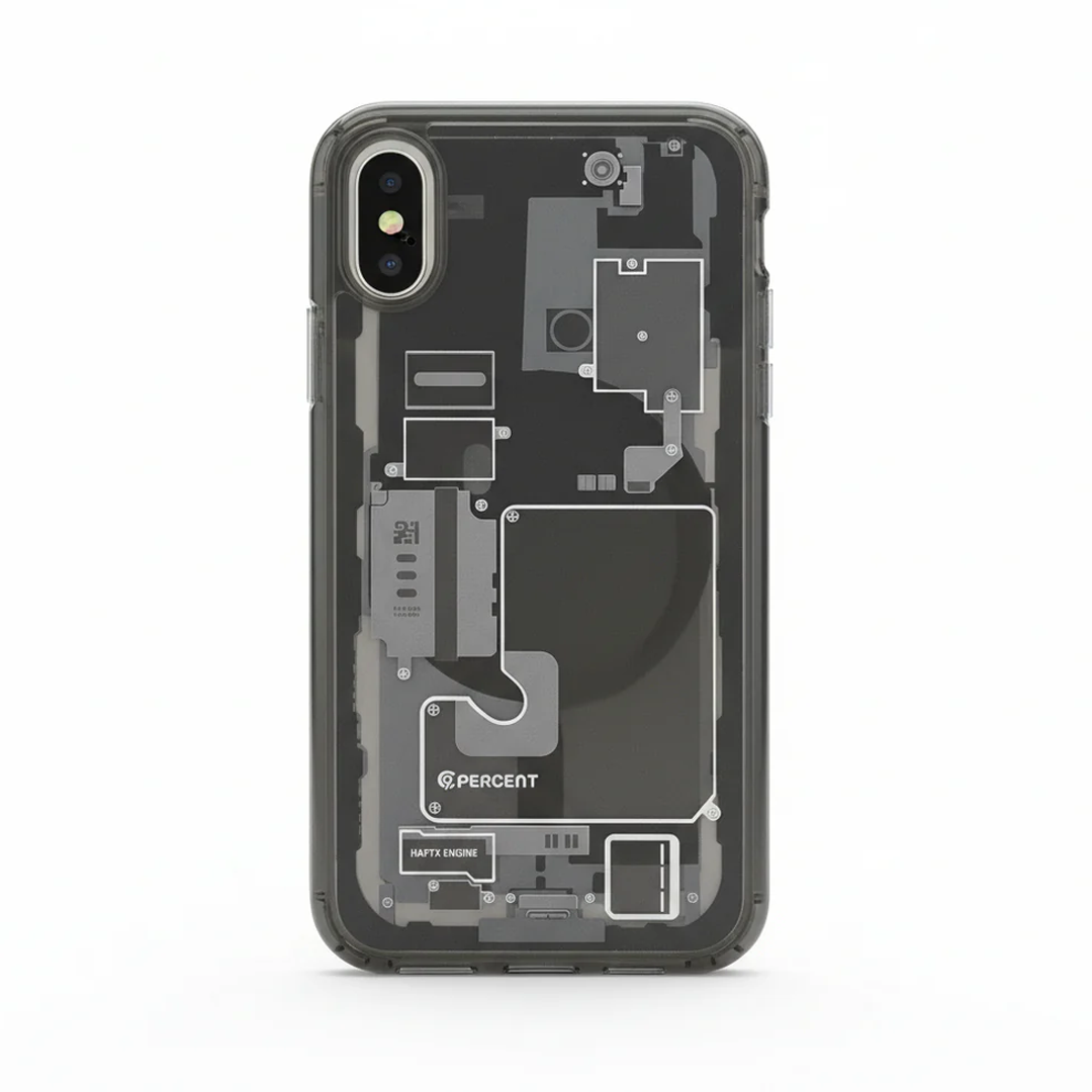 كڤر حماية 90 Percent Ultra Hybrid Zero One MagSafe لهاتف آيفون XS | أسود