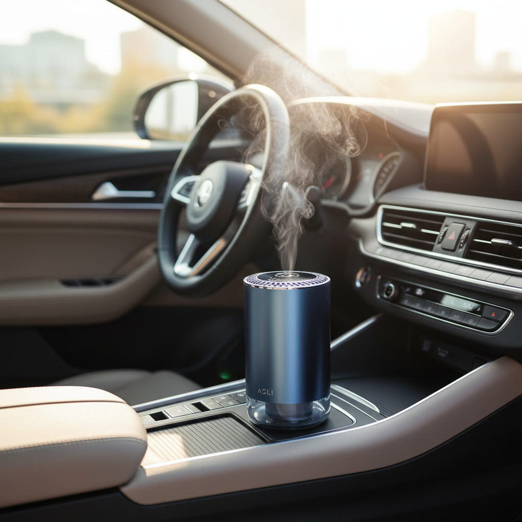 جهاز تعطير السيارة الذكي من أسلي جلوبال Scentronix بتقنية النانو والذكاء الاصطناعي | أسود