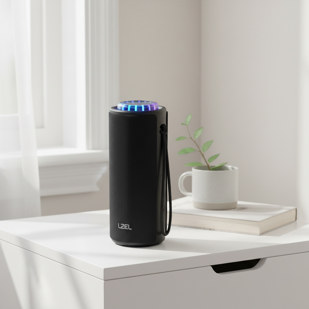 LZEL Aquilasonus Elite Waterproof  Portable Bluetooth Speaker With Vibe Lights | Black