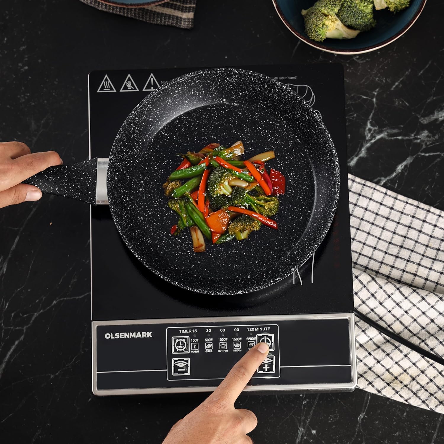 Olsenmark Infrared Cooker – Electric Infrared Glass Ceramic Cooker, Portable, Safe & Reliable