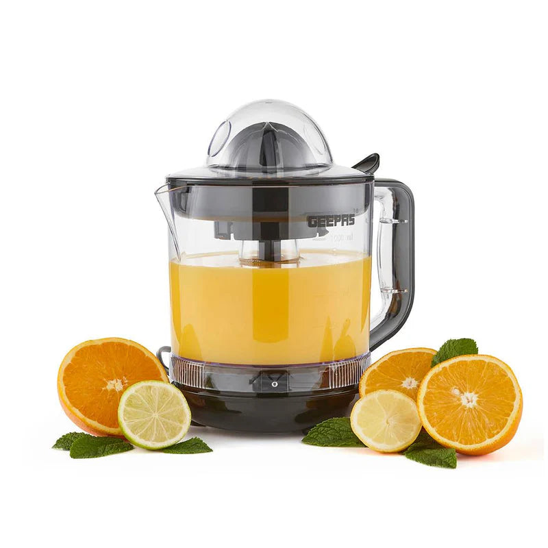 Geepas Citrus Juicer | 1.0L Large Capacity | Two-Way Rotation for Maximum Extraction | Durable Copper Motor | 25W Power | Easy to Clean