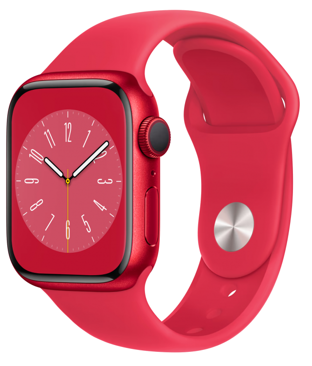 Apple Watch Series 8 GPS 41mm RED Aluminium Case with RED Sport Band - Regular