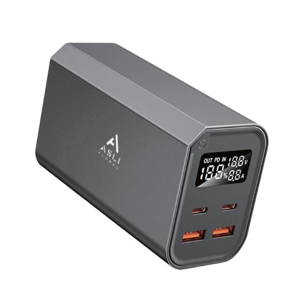 Asli Global Charge Pro Alloy 30000mAh Pd Power Bank 100W | Gray