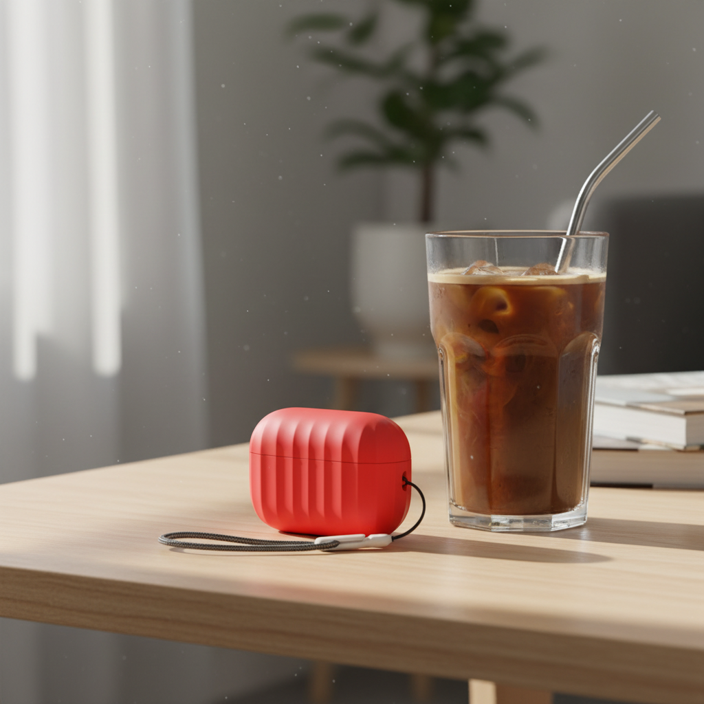 Asli Global Airpods Pro 2 Silicone Case with Anti Drop Protection | Red