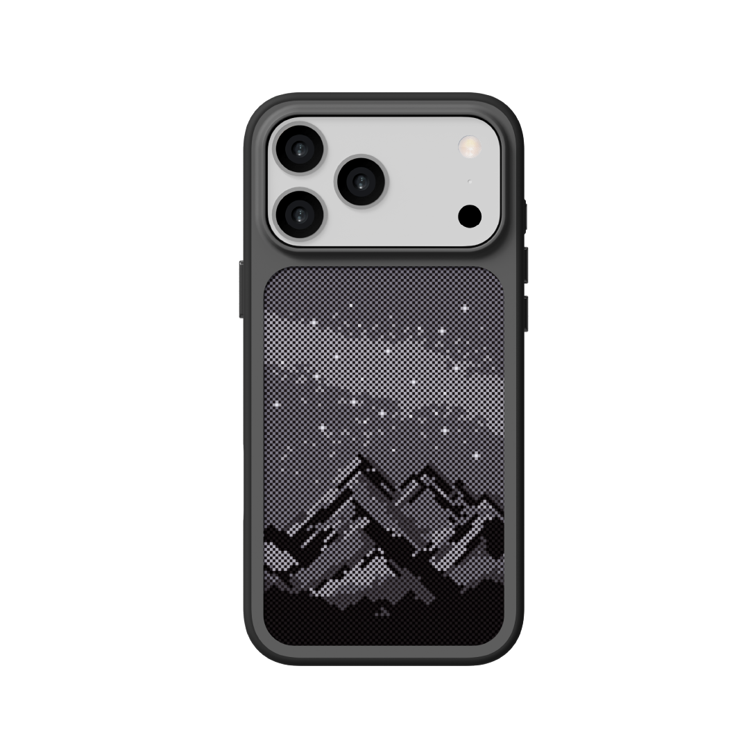  كڤر حماية بنمط الجبال مع MagSafe لهاتف iPhone 17 Pro Max | أسود 