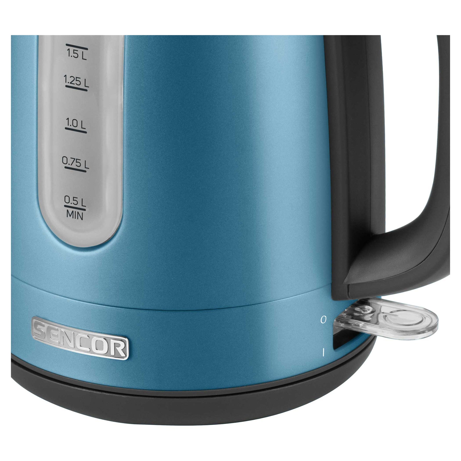 Sencor 1.7L Stainless Steel Electric Kettle with Lid Safety Lock | Blue