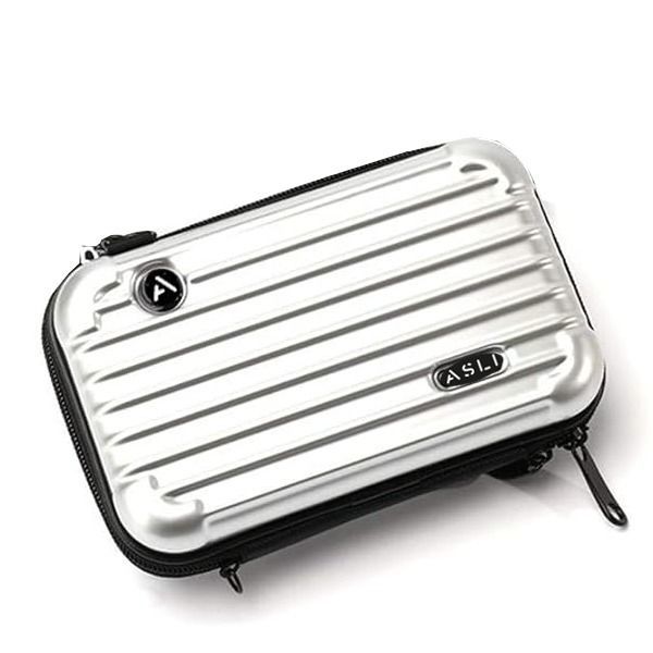 Asli Global Hard Shell Amenity Case Travel Bag |Silver