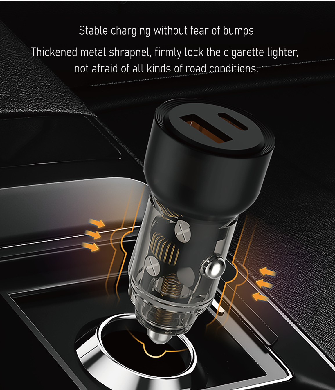 Asli Global Primuscharger Z Dual Port Transparent Car Charger 60W With PD & QC3.0