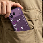 aslitec Geomag Coordinate Sophisticared Leather Magsafe Case With Coordinate Design Case For iPhone 18 Pro
