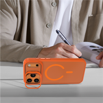LZEL Magcamstand Soft Oil-coating Case With Adjutable Camera Stand Case For IPhone 17 Pro | Orange