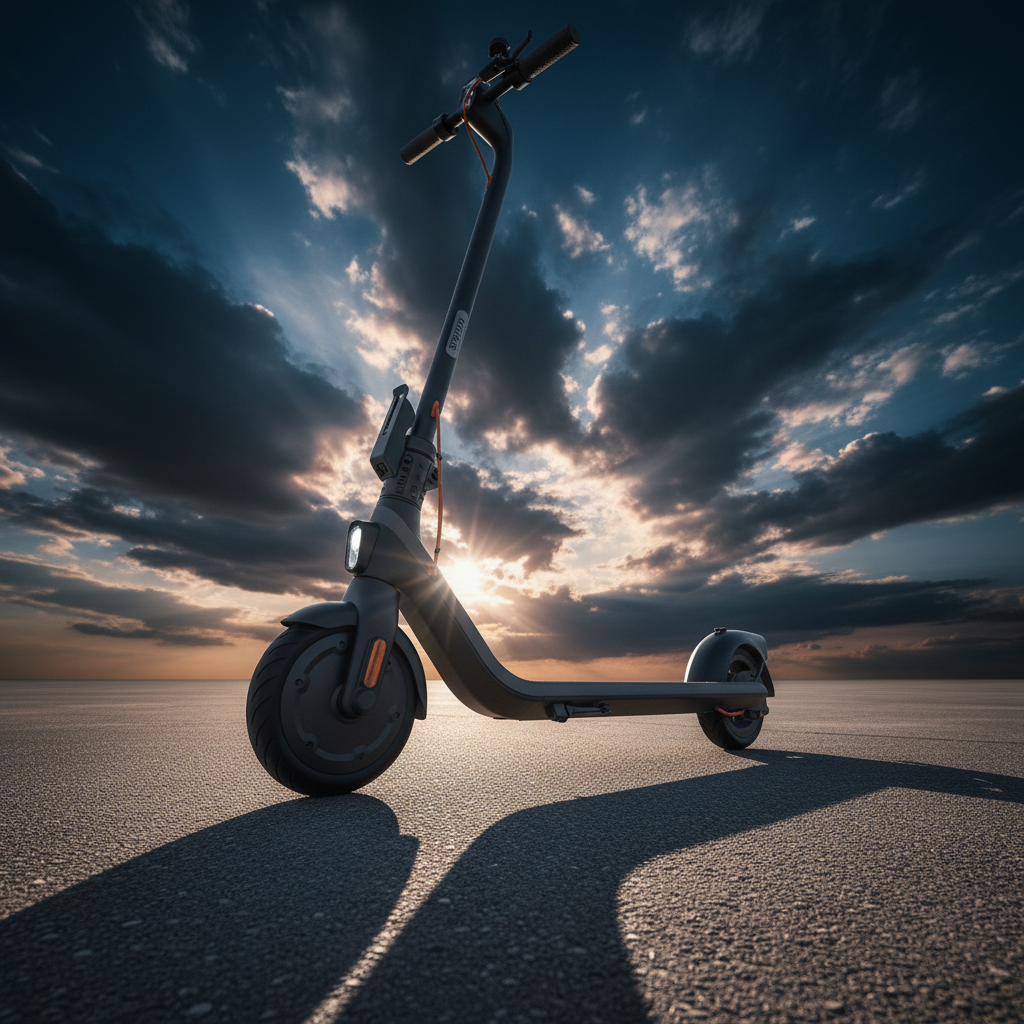 سكوتر كهربائي SEGWAY Ninebot E2 Plus، سرعة قصوى 25 كم/ساعة، NB-E2-PLUS - أسود ورمادي