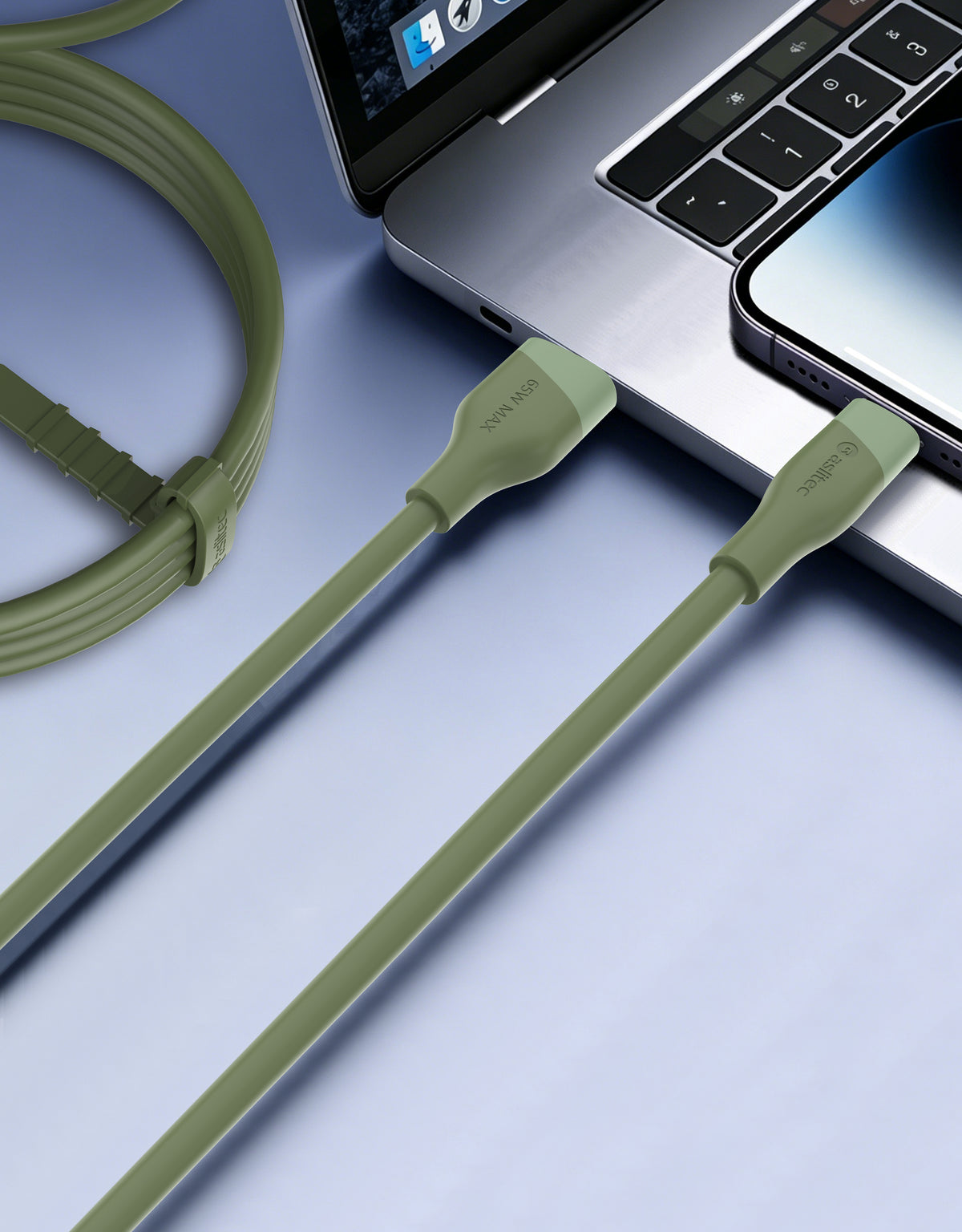 aslitec SILICORECHARGE 65W Fast Charging & Data Cable – USB-A to USB-C