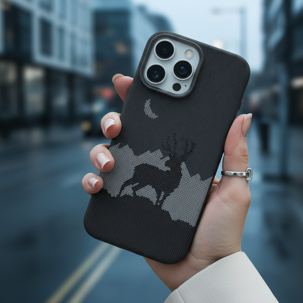 كڤر حماية MagCarbon Deer من LZEL لجهاز iPhone 16 Pro Max | غزال أسود