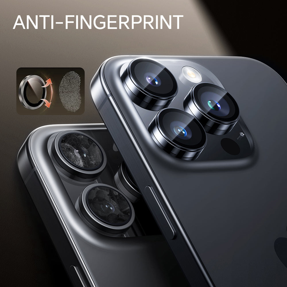 حماية عدسة كاميرا من Asli Edgeguard Series بزجاج كورنينج 9H لهواتف iPhone 15 Pro / 15 Pro Max 