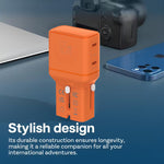 LZEL TravelPro Series Dual Port GaN Travel Wall Charger 65W I Dual Type-C Output I Global compatibility