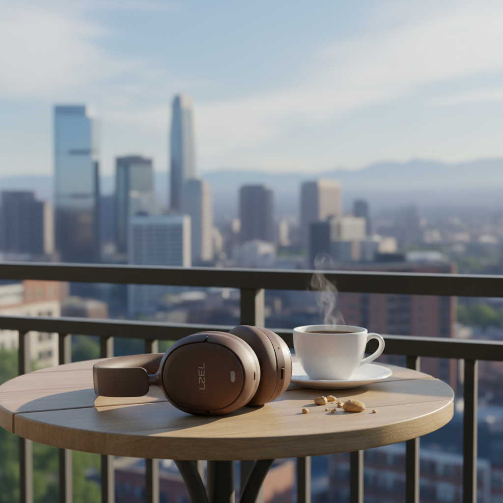 LZEL Sonique Pulse Wireless Stereo Headphones | Dark Brown