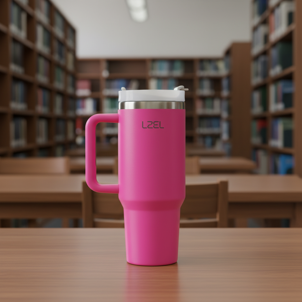 LZEL Tumbler With Handle 800ML Aqua Pure Vacuum Insulated | Barbie Pink