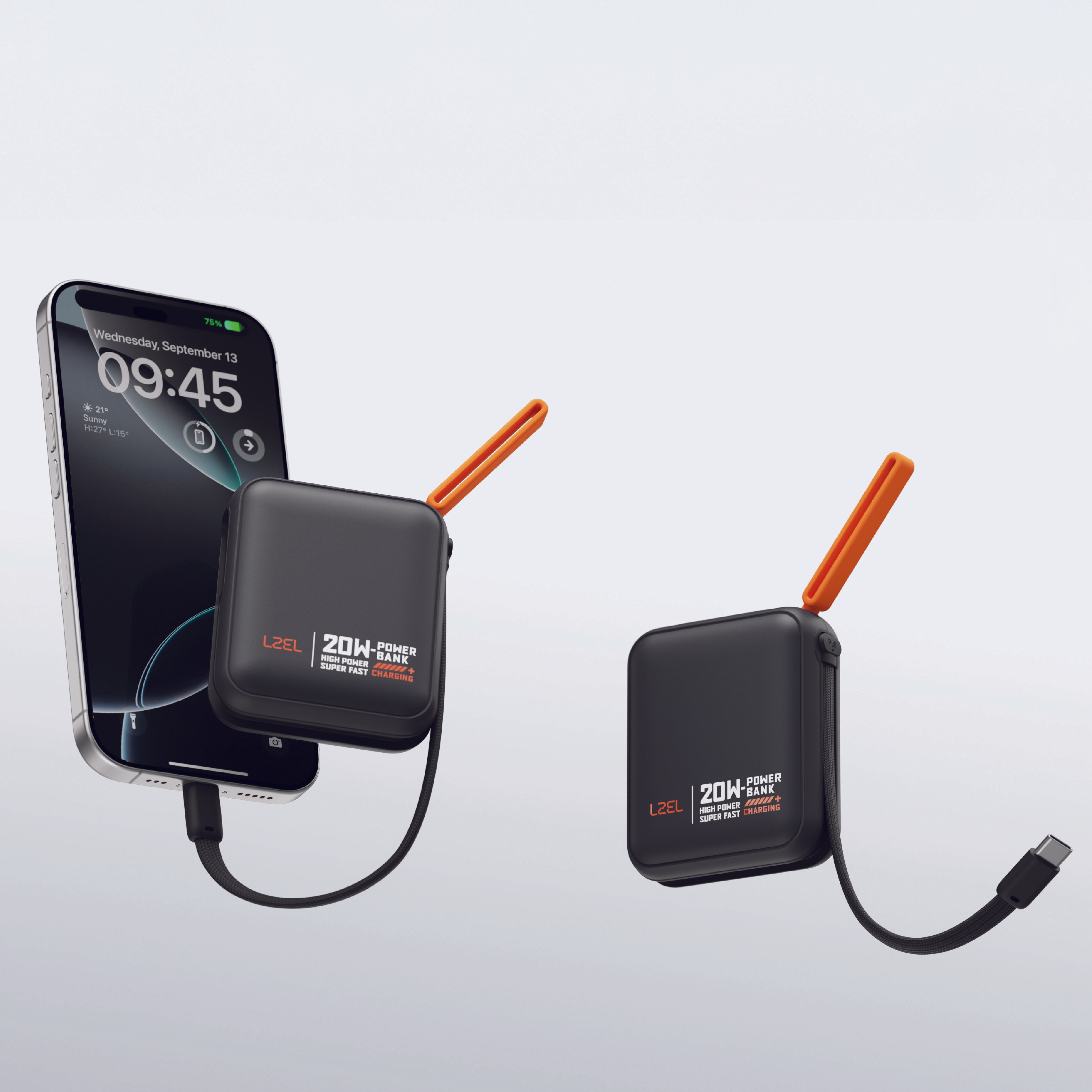 LZEL ZenoFlex Charge Mini 10000mAh PD Power Bank | Black