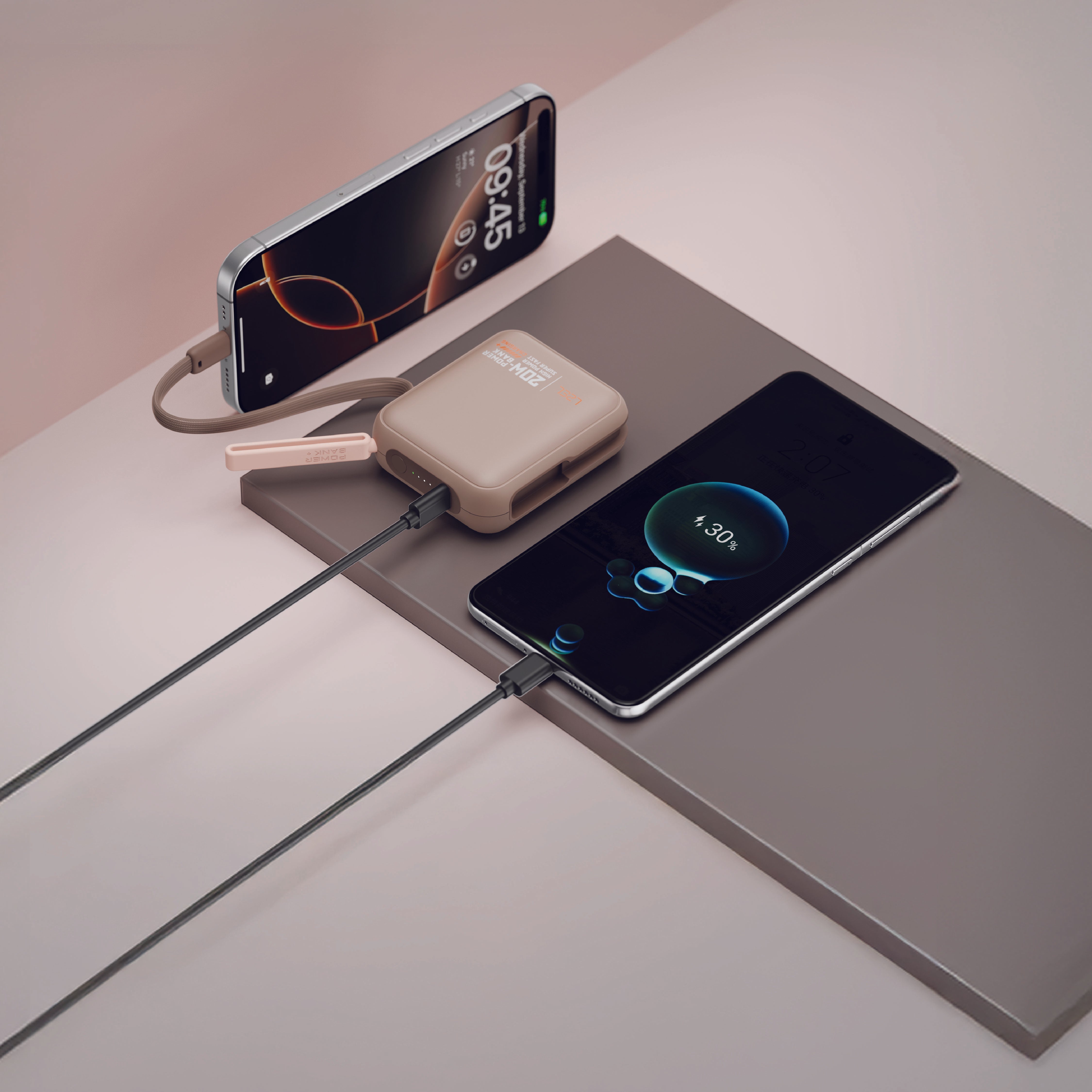 LZEL ZenoFlex Charge Mini 10000mAh PD Power Bank | Mocha