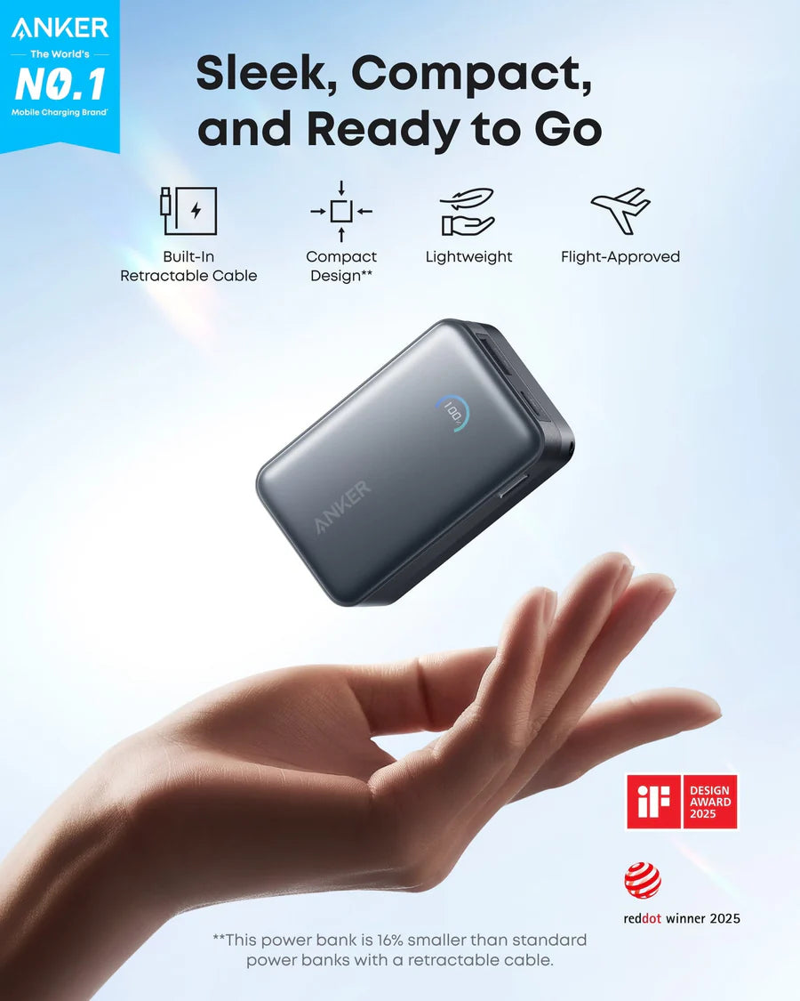 Anker Power Bank Nano 10,000mAh, 45W | Black