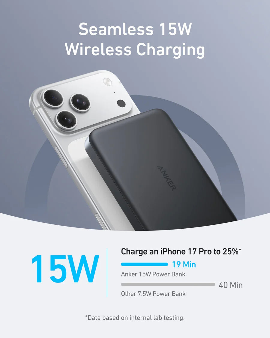Anker MagGo Power Bank 10,000mAh, Slim | Black