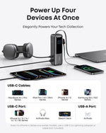 Anker Laptop Power Bank 25K 165W  Built-In and Retractable Cables | Black